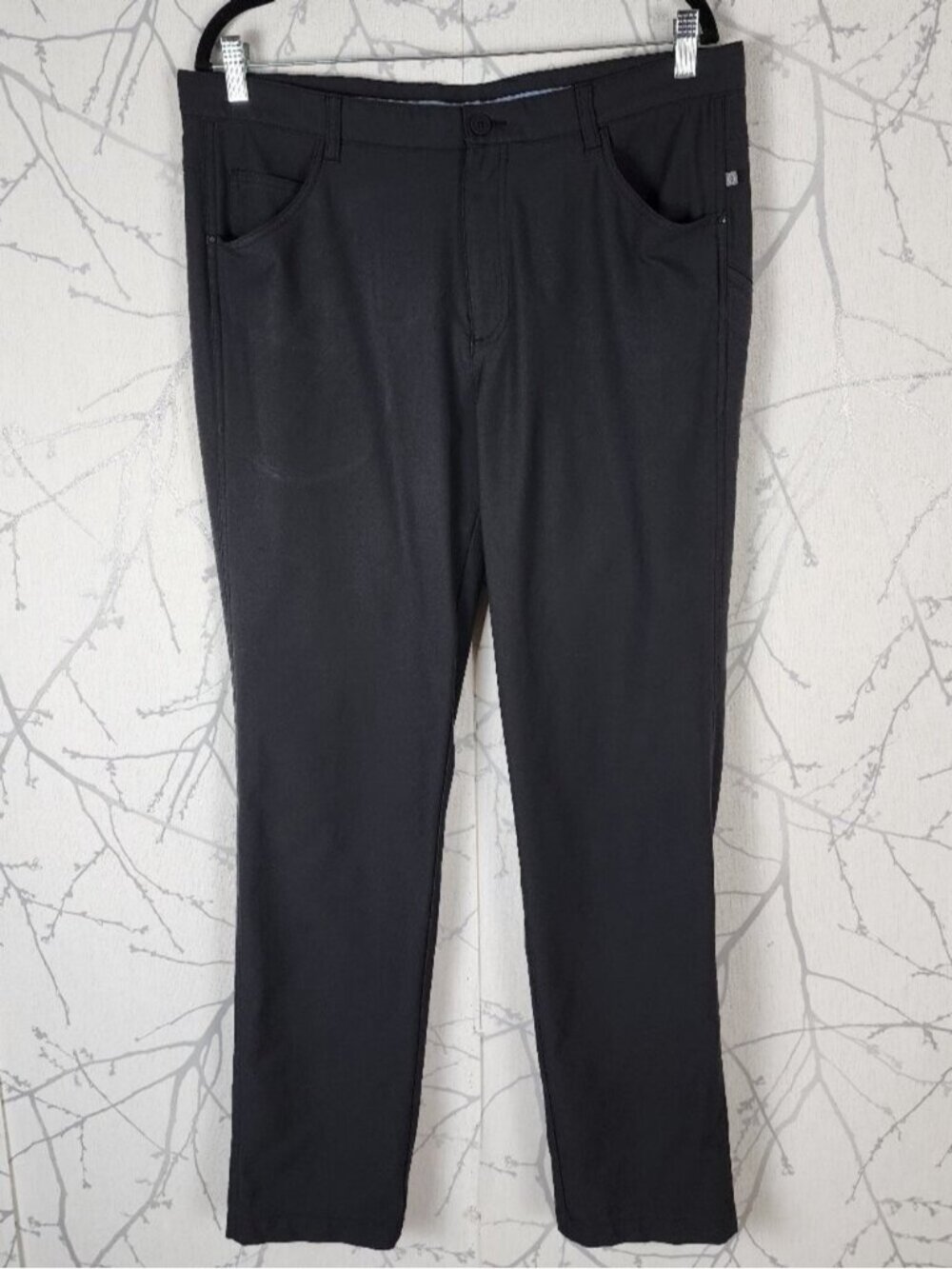 PING Sensory Cool Black Slim Straight Golf Pants